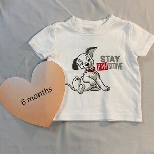 Disney - Dalmatian - short sleeve t-shirt. Size 6  months